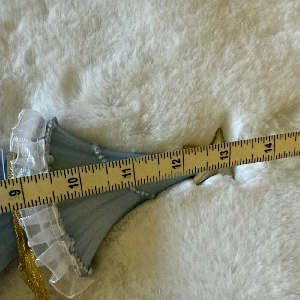 NEW! Blue & White Ribbon Bow & Metallic Gold lace Christmas Tree - Picture 8 of 9